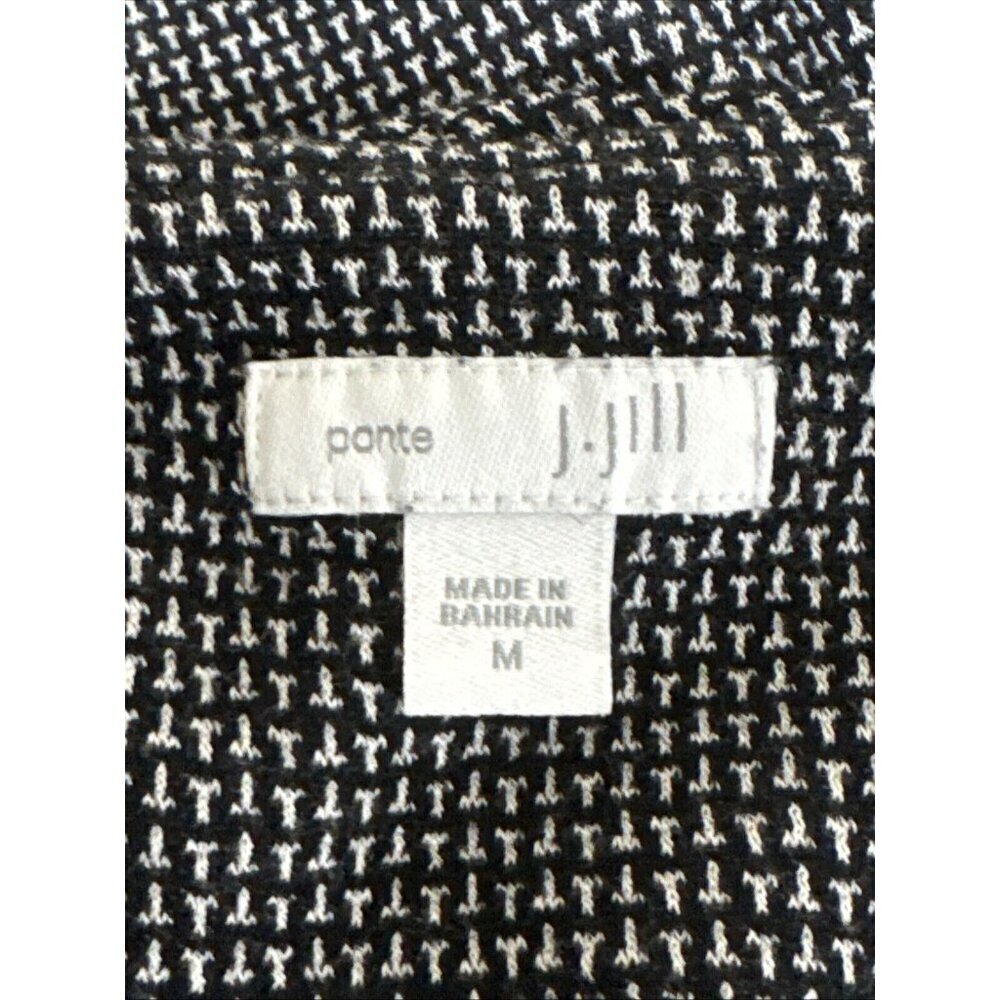 J. Jill Ponte Stretch Knit Sheath Dress Women's M B&W Pockets 3/4 Sleeve - Picture 9 of 12